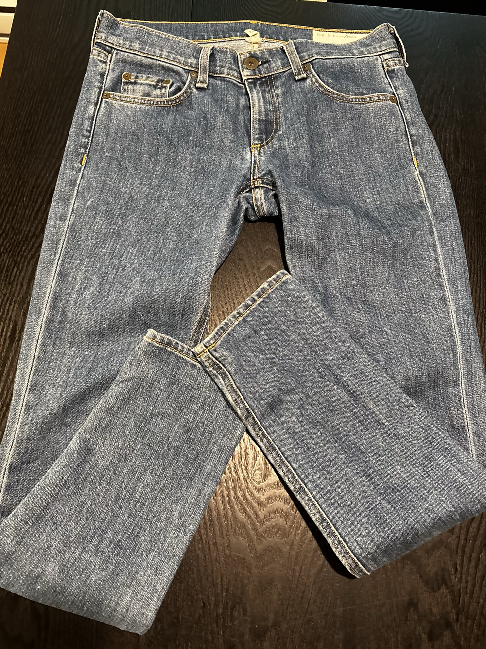 Rag and bone blue denim jeans, classic, autumn, fall, preppy